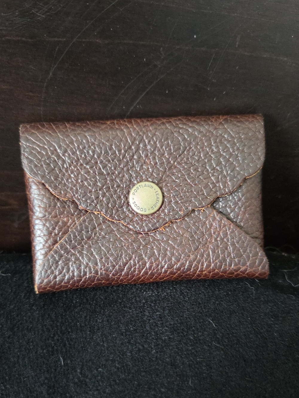 Portland Leather Goods Mini Daisy Wallet Pebbled Brown - NWOT